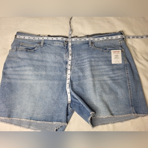 Levi's High Rise Jean Shorts. Plus Size 26W. Blue Denim Cut Off Style - Picture 4 of 7